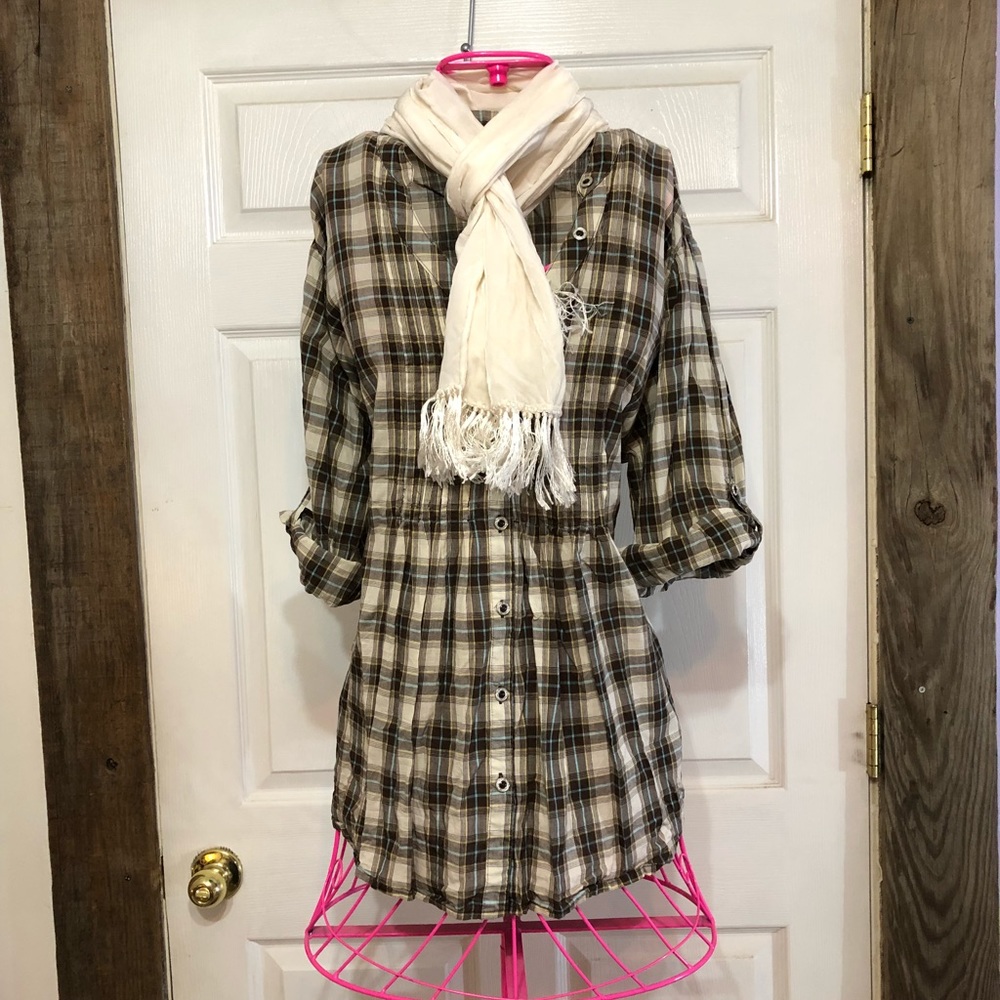 Cato 22/24 W plaid top